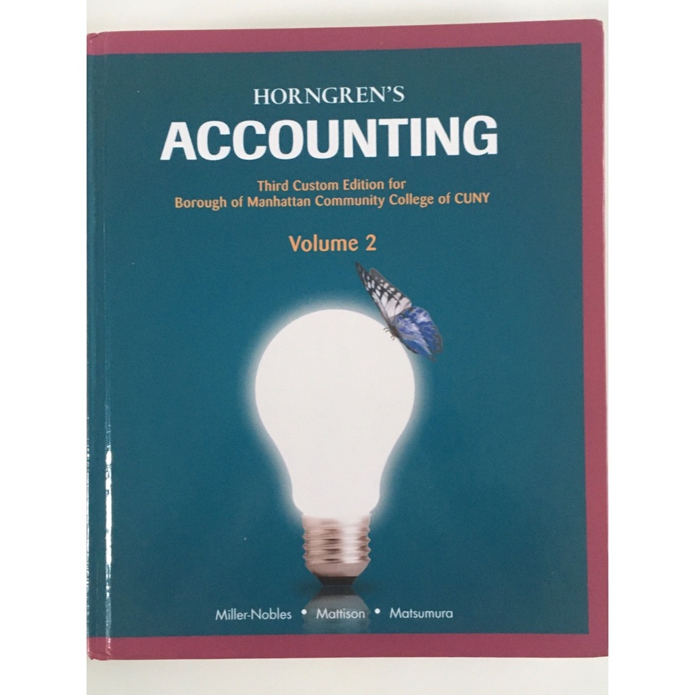 Horngren’s Accounting Book volume 2